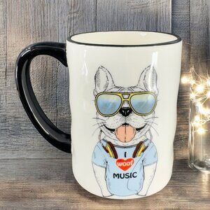 Signature Housewares Inc Hipster Animal Coffee‎ Mug Cup Ceramic BullDog Cup Mug